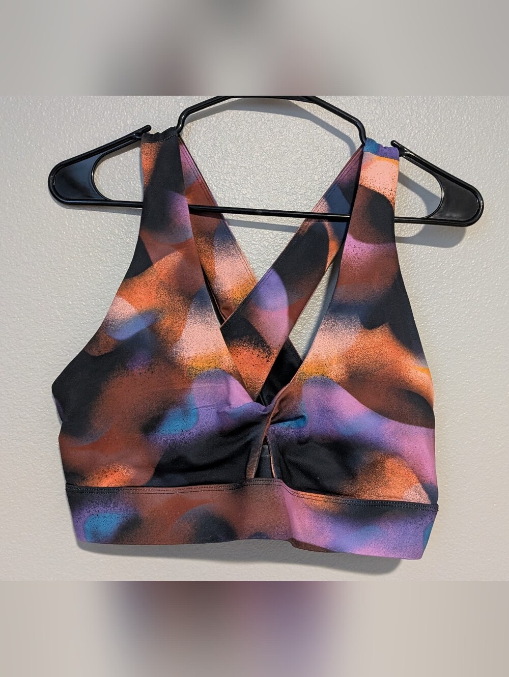 Abstract Multicolor Medium Impact Sports Bra